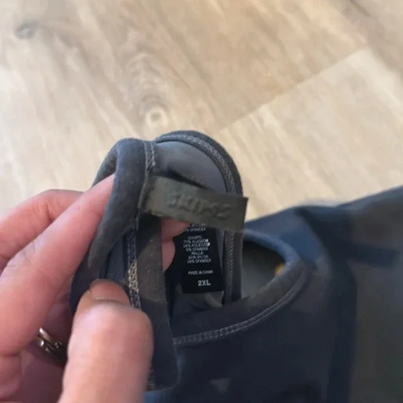 SKIMS OUTDOOR MID THIGH ONESIE IN WASHED ONYX sz 2XL - Picture 3 of 12